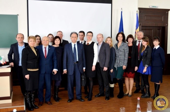 Visit-EU-Ambassador-Ukraine-Hugues-MINGARELLI-S.Kuznets-KhNUE-image-1
